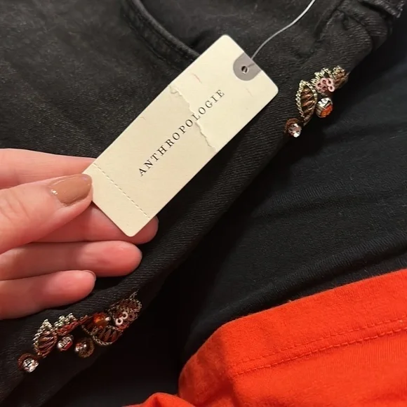 Pilcro Script High-Rise Embellished - Picture 7 of 10